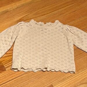 Toddler size Kids Cream Knit Top